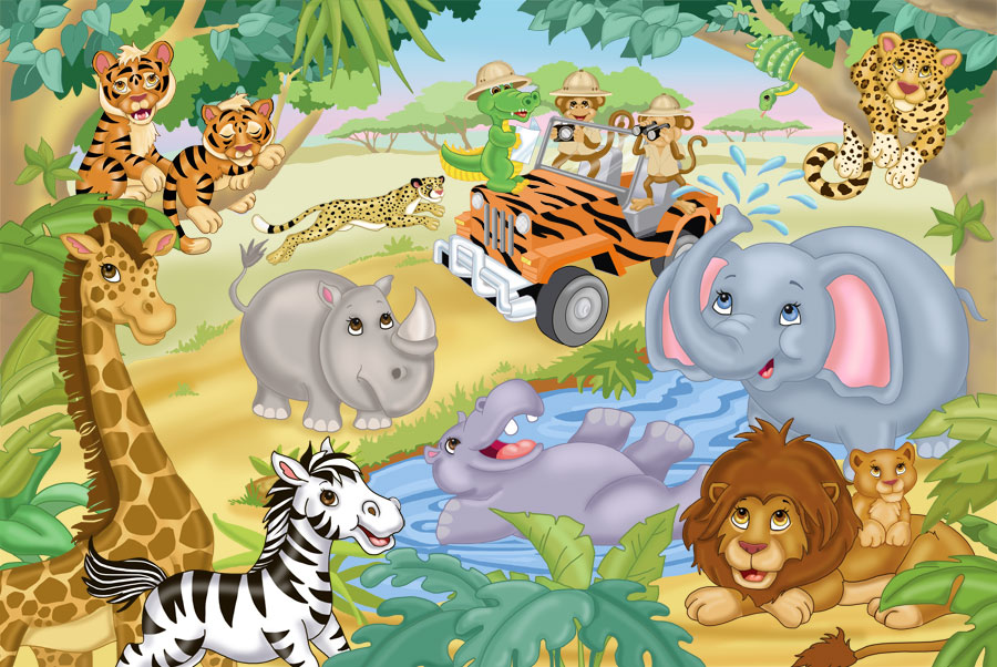 Safari Adventure Wall Mural